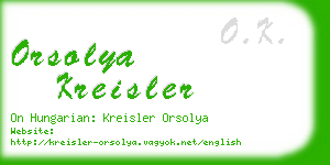 orsolya kreisler business card